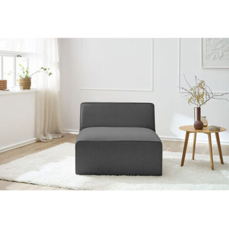 BOBOCHIC - Chauffeuse 1 place pour canapé modulable MEGEVE tissu chiné   Gris foncé