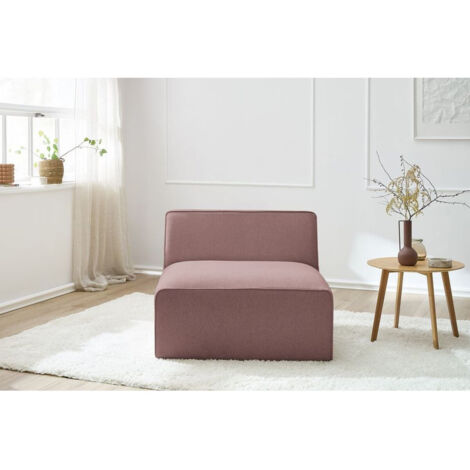 BOBOCHIC - Chauffeuse 1 place pour canapé modulable MEGEVE tissu chiné   Rose