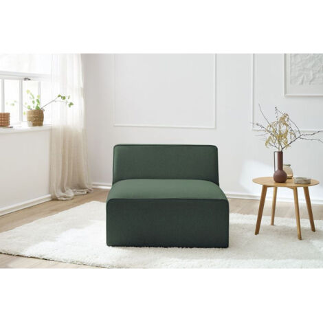 BOBOCHIC - Chauffeuse 1 place pour canapé modulable MEGEVE tissu chiné   Vert