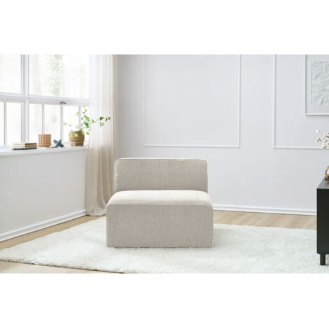 BOBOCHIC - Chauffeuse 1 place pour canapé modulable MEGEVE tissu texturé   Beige