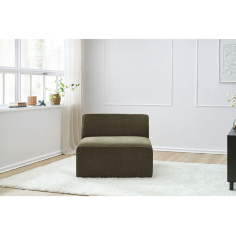 BOBOCHIC - Chauffeuse 1 place pour canapé modulable MEGEVE tissu texturé   Vert