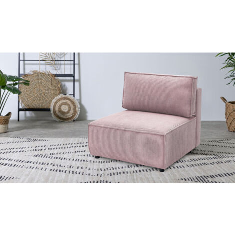BOBOCHIC - Chauffeuse 1 place pour canapé modulable NIHAD tissu velours côtelé   Violet