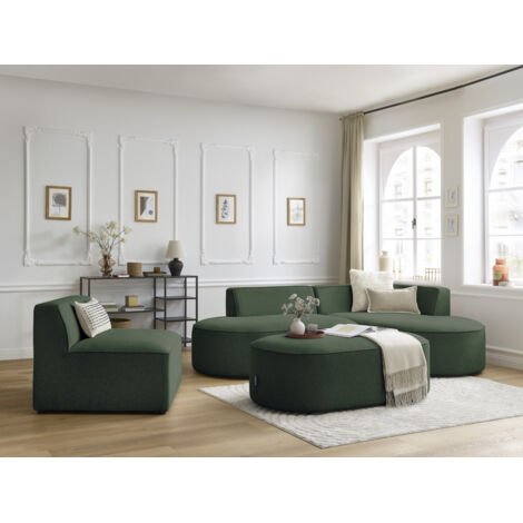 BOBOCHIC - Chauffeuse 1 place pour canapé modulable ROUSSEAU tissu chiné   Vert