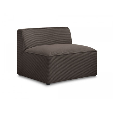 BOBOCHIC - Chauffeuse 1 place pour canapé modulable ROUSSEAU velours côtelé Marron