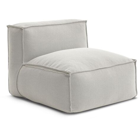 BOBOCHIC - Chauffeuse 1 place sans accoudoir avec bâche de protection pour canapé de jardin modulable BIARRITZ   Beige