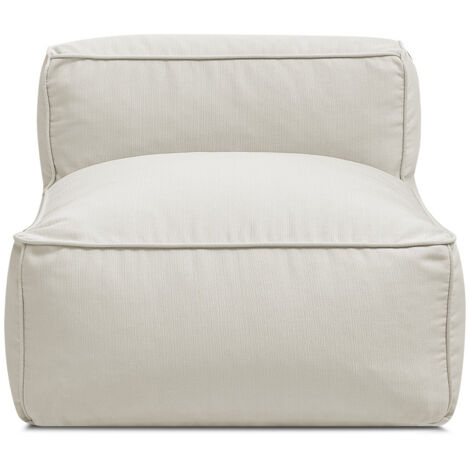 BOBOCHIC - Chauffeuse 1 place sans accoudoir pour canapé de jardin modulable GIULIA avec bâche de protection   Beige