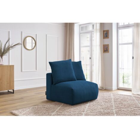 BOBOCHIC - Chauffeuse 1 place sans accoudoir pour canapé modulable VOLTAIRE   Bleu foncé
