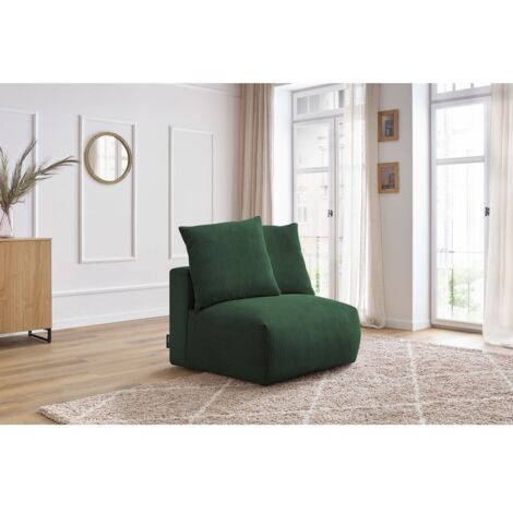 BOBOCHIC - Chauffeuse 1 place sans accoudoir pour canapé modulable VOLTAIRE   Vert