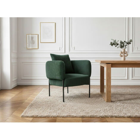 BOBOCHIC - Fauteuil de table GABIN tissu velours côtelé   Vert