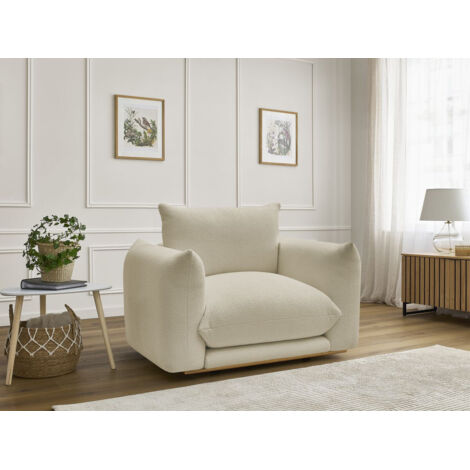 BOBOCHIC - Fauteuil ERNEST tissu bouclette   Beige