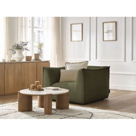 BOBOCHIC - Fauteuil GIORGIA velours côtelé   Vert