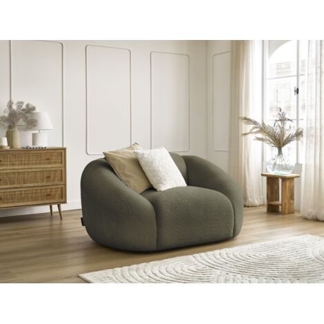 BOBOCHIC - Fauteuil TINA tissu bouclette   Vert