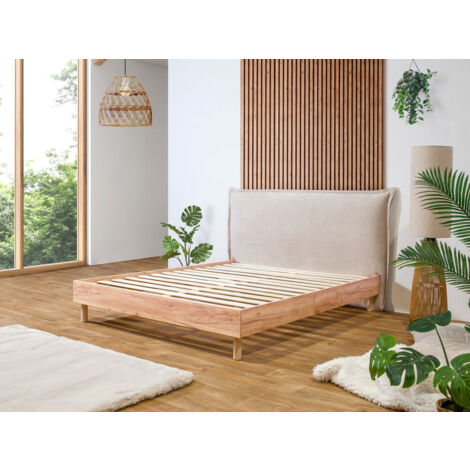 BOBOCHIC - Lit CHARLIE avec lattes massives  180x200 Beige