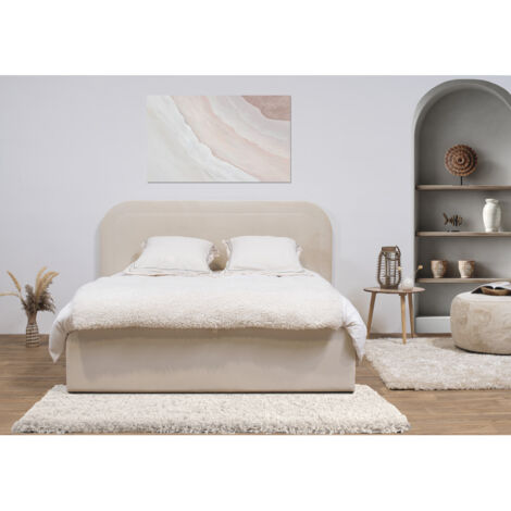 BOBOCHIC - Lit coffre CASSIOPEE  180x200 Beige