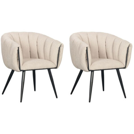 BOBOCHIC - Lot de 2 chaises ADA tissu texturé
