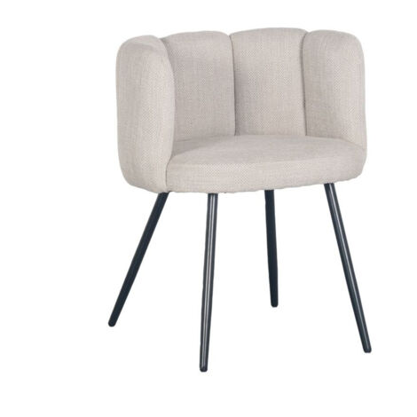 BOBOCHIC - Lot de 2 chaises CELIA beige tissu texturé