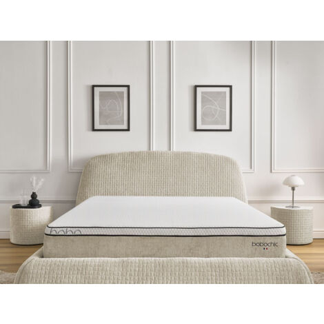 BOBOCHIC - Matelas AMALIA 25 cm latex micro perforé + mousse haute résilience  180x200