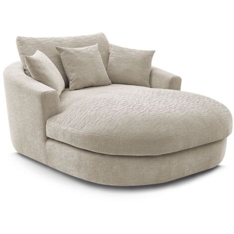 Bobochic – Méridienne BELEM tissu texturé beige – Longueur 144cm – Largeur 198cm – Hauteur 90cm – Confort équilibré avec mousse haute densité