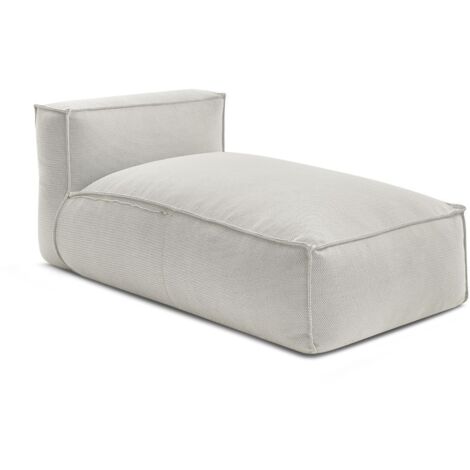 BOBOCHIC - Méridienne sans accoudoir avec bâche de protection pour canapé de jardin modulable BIARRITZ   Beige