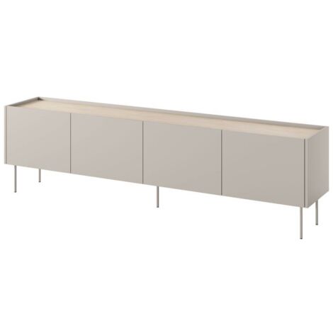 BOBOCHIC - Meuble TV 4 portes 220 cm ATLAS   Beige