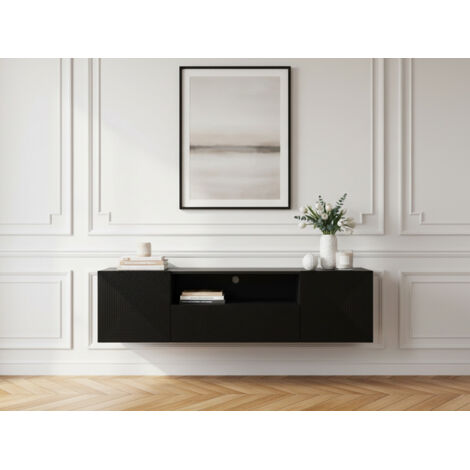 BOBOCHIC - Meuble TV suspendu 167 cm ALICE   Noir