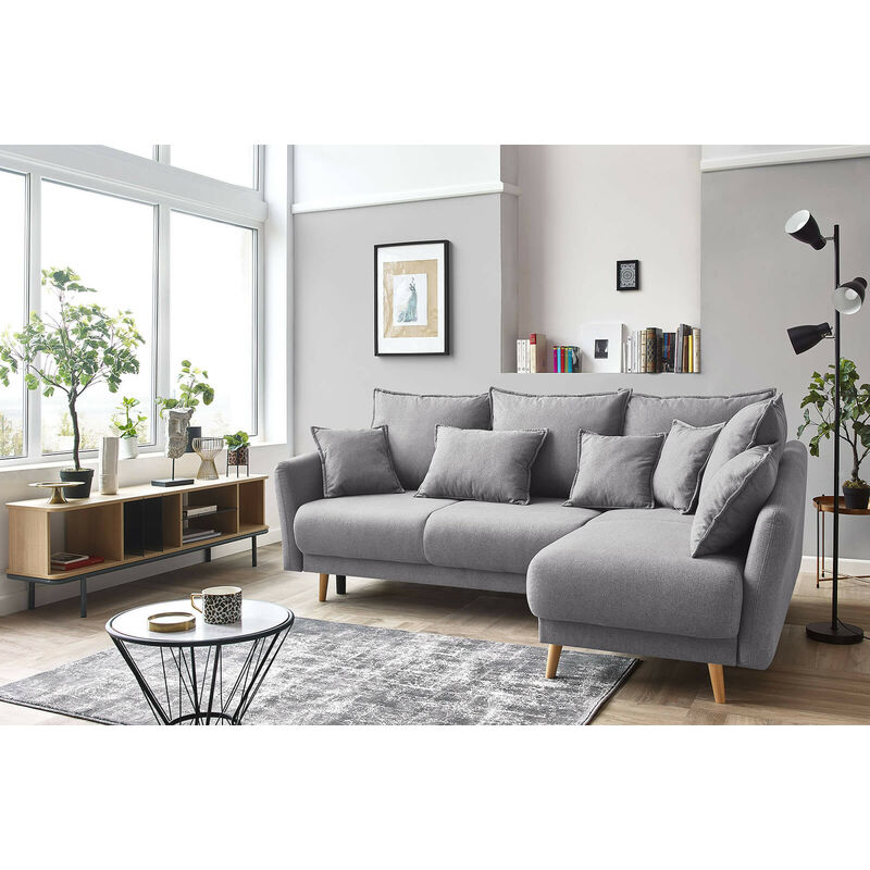 Canapé d'angle 4 places Bleu Design Confort