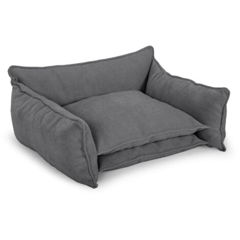 BOBOCHIC - Panier pour chien PLUTO tissu texturé M (65 cm) Gris foncé