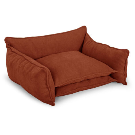 BOBOCHIC - Panier pour chien PLUTO tissu texturé  XL (100 cm) Orange