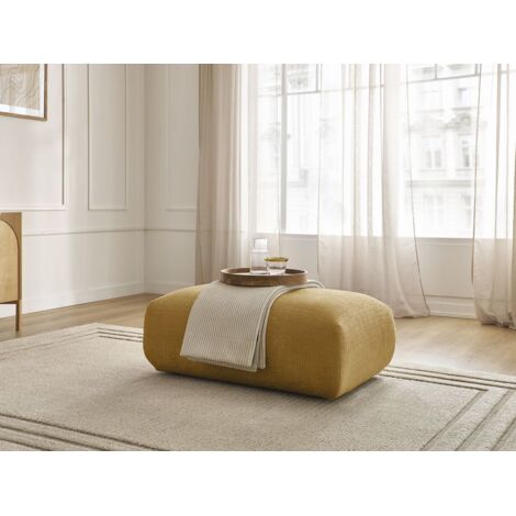 BOBOCHIC - Petit pouf pour canapé modulable SIRIUS tissu texturé   Jaune