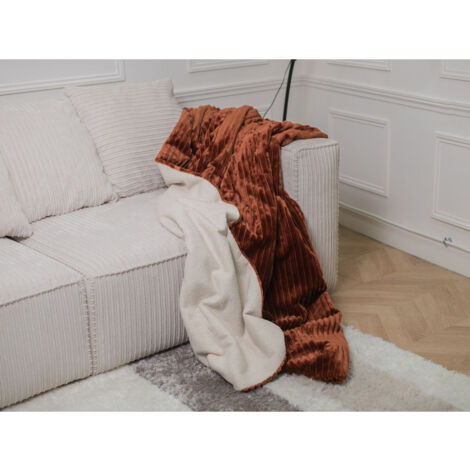 BOBOCHIC - Plaid XXL 220 x 240 cm OSLO   Orange