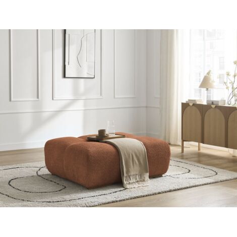 BOBOCHIC - Pouf ANAKIN tissu bouclette   Orange