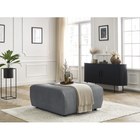 BOBOCHIC - Pouf ARSENE tissu velours   Gris foncé