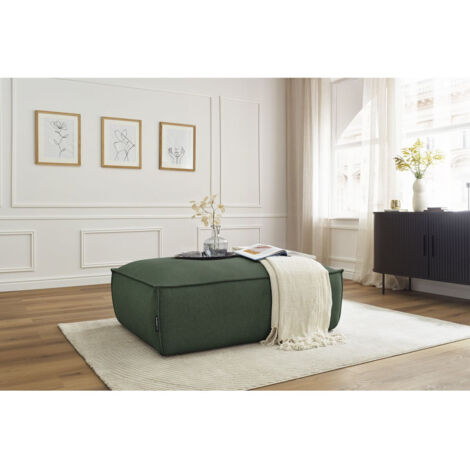 BOBOCHIC - Pouf BOHEME tissu chiné   Vert