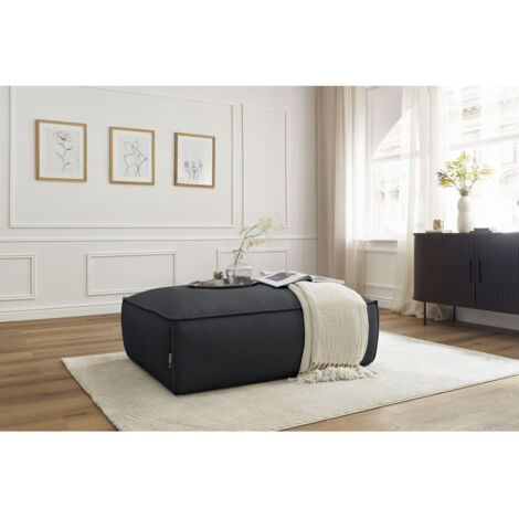 BOBOCHIC - Pouf BOHEME velours côtelé   Noir
