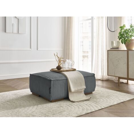BOBOCHIC - Pouf CHELSEA gros côtelé doux   Gris foncé