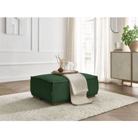 BOBOCHIC - Pouf CHELSEA gros côtelé doux   Vert