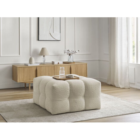 BOBOCHIC - Pouf CLOUD tissu bouclette Beige