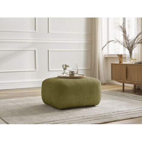BOBOCHIC - Pouf DENISE tissu texturé   Vert
