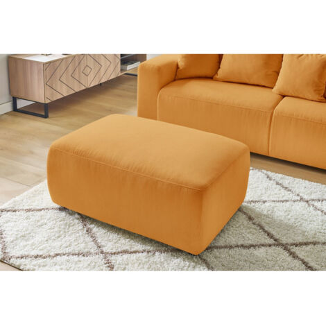 BOBOCHIC - Pouf ENVY velours côtelé   Jaune