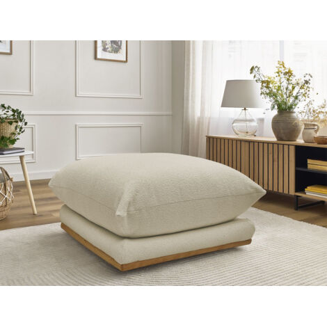 BOBOCHIC - Pouf ERNEST tissu bouclette   Beige
