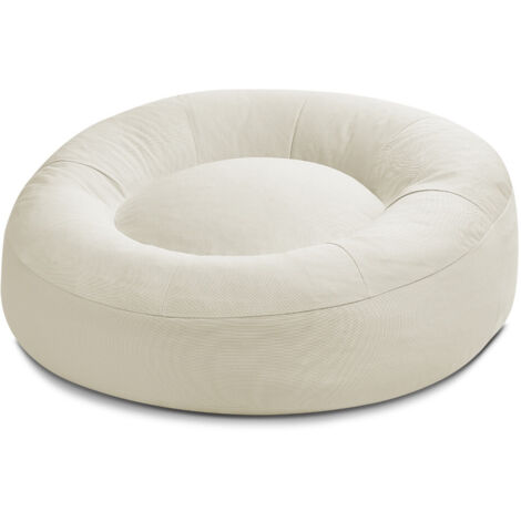 BOBOCHIC - Pouf extérieur avec bâche de protection ELOANE   Beige