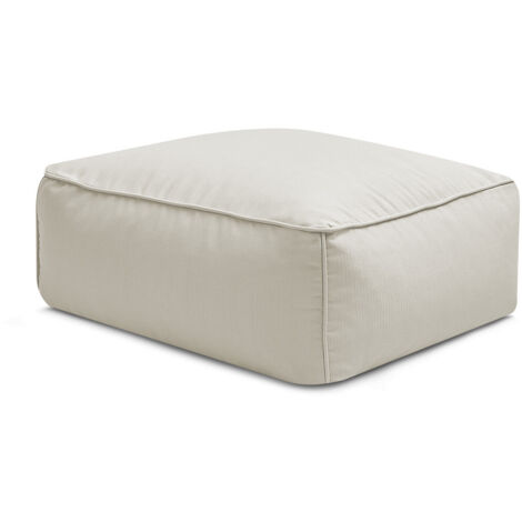 BOBOCHIC - Pouf pour canapé de jardin modulable GIULIA avec bâche de protection   Beige