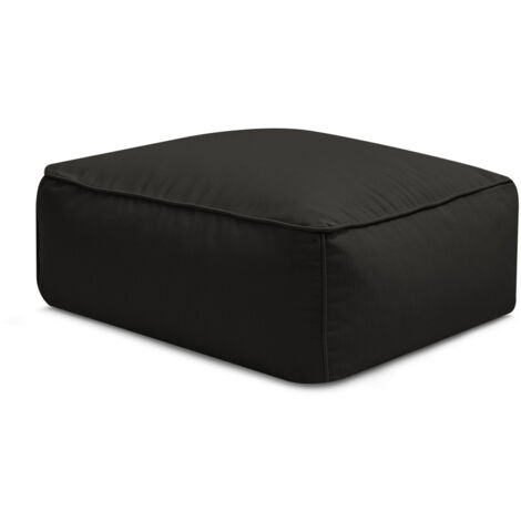 BOBOCHIC - Pouf pour canapé de jardin modulable GIULIA avec bâche de protection   Noir