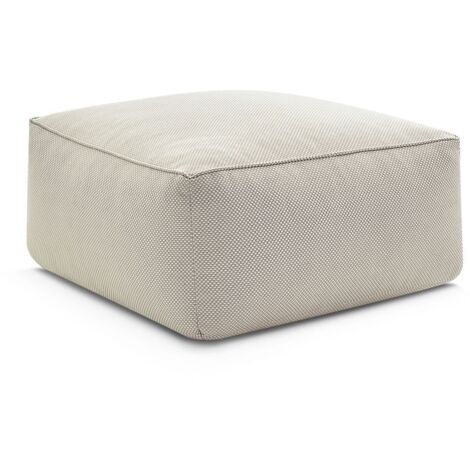 BOBOCHIC - Pouf pour canapé de jardin modulable RIVIERA tissu chiné   Beige