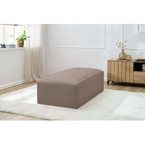 BOBOCHIC - Pouf pour canapé modulable MEGEVE tissu bouclette   Marron