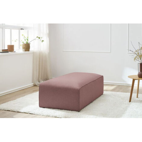 BOBOCHIC - Pouf pour canapé modulable MEGEVE tissu chiné   Rose