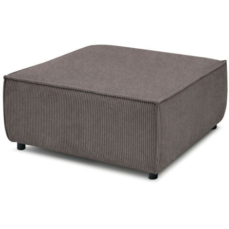 BOBOCHIC - Pouf pour canapé modulable NIHAD tissu velours côtelé Marron