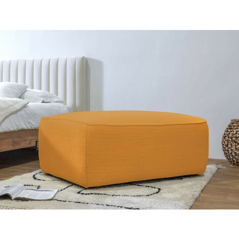 BOBOCHIC - Pouf rectangulaire ANGORA Jaune