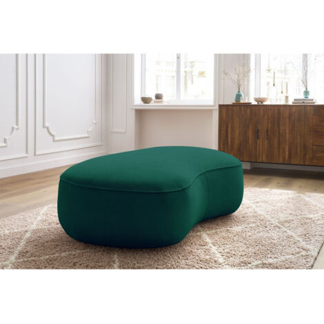 BOBOCHIC - Pouf SAINT-GERMAIN tissu texturé   Vert