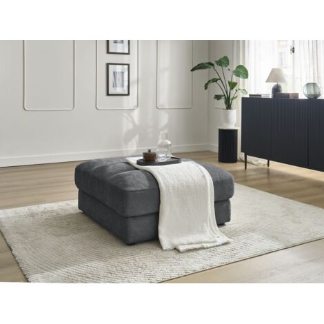 BOBOCHIC - Pouf SIERRA tissu texturé   Gris foncé